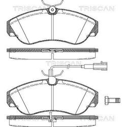 Sada brzdových platničiek kotúčovej brzdy TRISCAN 8110 15017