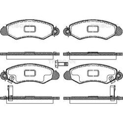 Sada brzdových platničiek kotúčovej brzdy TRISCAN 8110 69008