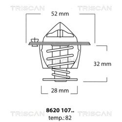 Termostat chladenia TRISCAN 8620 10782