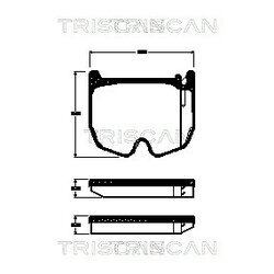 Sada brzdových platničiek kotúčovej brzdy TRISCAN 8110 23040