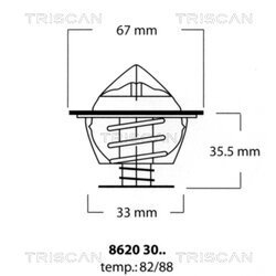 Termostat chladenia TRISCAN 8620 3088