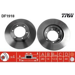 Brzdový kotúč TRW DF1918