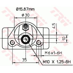 Brzdový valček kolesa TRW BWB110 - obr. 1