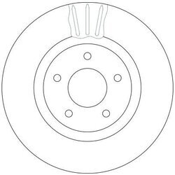 Brzdový kotúč TRW DF4219S - obr. 1