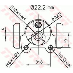 Brzdový valček kolesa TRW BWH138 - obr. 1