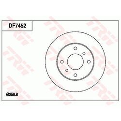 Brzdový kotúč TRW DF7452