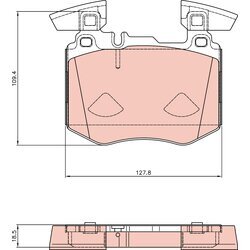 Sada brzdových platničiek kotúčovej brzdy TRW GDB8310