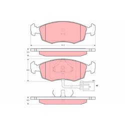 Sada brzdových platničiek kotúčovej brzdy TRW GDB1208