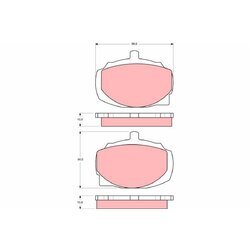Sada brzdových platničiek kotúčovej brzdy TRW GDB333