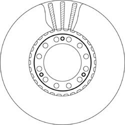 Brzdový kotúč TRW DF5015S - obr. 1