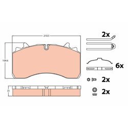 Sada brzdových platničiek kotúčovej brzdy TRW GDB5094