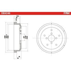 Brzdový bubon TRW DB4346 - obr. 1