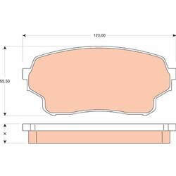 Sada brzdových platničiek kotúčovej brzdy TRW GDB3490