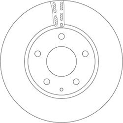 Brzdový kotúč TRW DF6661S - obr. 1