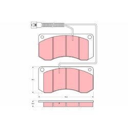 Sada brzdových platničiek kotúčovej brzdy TRW GDB5052