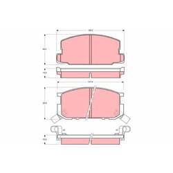 Sada brzdových platničiek kotúčovej brzdy TRW GDB799