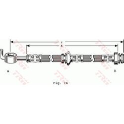 Brzdová hadica TRW PHD124