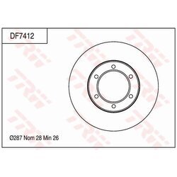 Brzdový kotúč TRW DF7412
