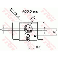 Brzdový valček kolesa TRW BWH255 - obr. 1