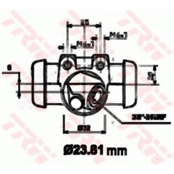 Brzdový valček kolesa TRW BWK117 - obr. 1