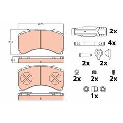 Sada brzdových platničiek kotúčovej brzdy TRW GDB5110