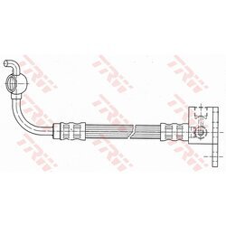 Brzdová hadica TRW PHD648 - obr. 1