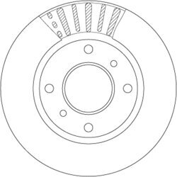 Brzdový kotúč TRW DF7452 - obr. 1