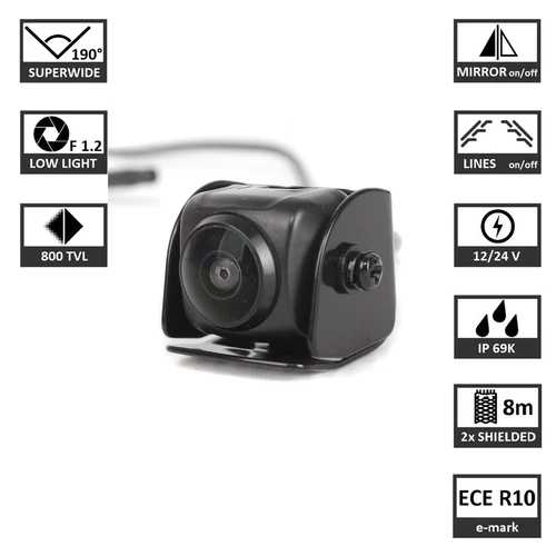 CAM7 Kamera analóg 190° RCA 12-24V