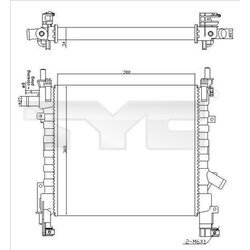 Chladič motora TYC 710-0055-R