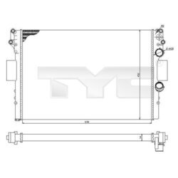 Chladič motora TYC 715-0001-R