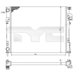 Chladič motora TYC 725-0031