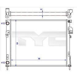 Chladič motora TYC 725-0043-R