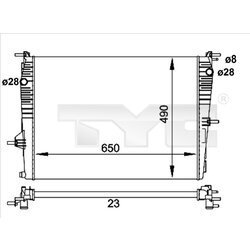 Chladič motora TYC 728-0061-R