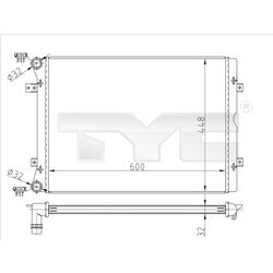 Chladič motora TYC 737-0067-R