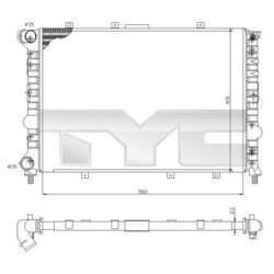 Chladič motora TYC 701-0001-R