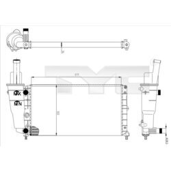 Chladič motora TYC 709-0005