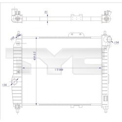 Chladič motora TYC 706-0021-R