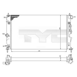 Chladič motora TYC 725-0027-R