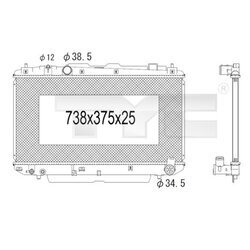 Chladič motora TYC 736-1011