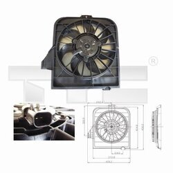 Ventilátor chladenia motora TYC 804-0003