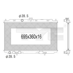 Chladič motora TYC 724-1007
