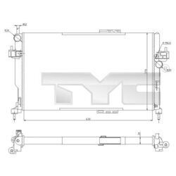 Chladič motora TYC 725-0034-R