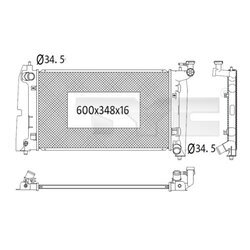 Chladič motora TYC 736-1020