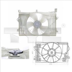 Ventilátor chladenia motora TYC 836-0013