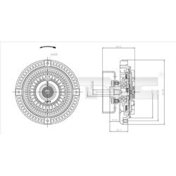 Spojka ventilátora chladenia TYC 837-0057 - obr. 1