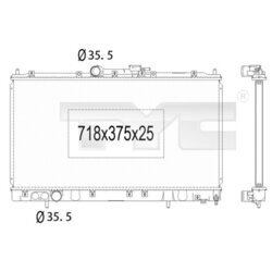 Chladič motora TYC 723-1011