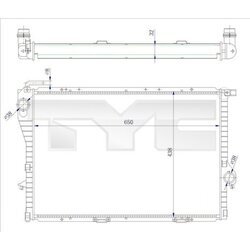 Chladič motora TYC 703-0005-R