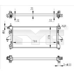 Chladič motora TYC 709-0020-R