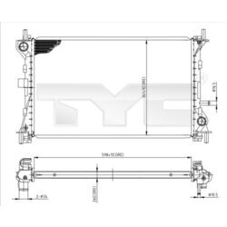 Chladič motora TYC 710-0052