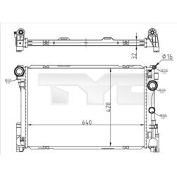 Chladič motora TYC 721-0015